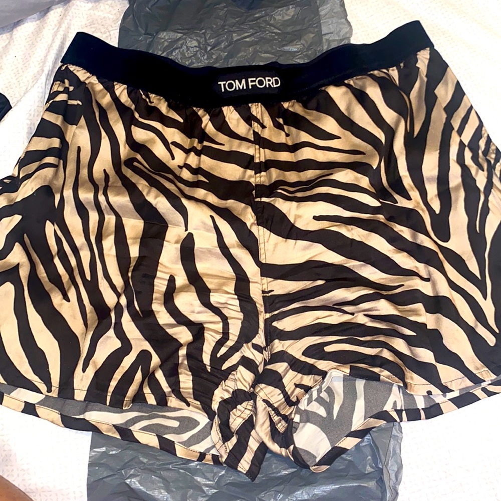 TOM FORD Silk Zebra Shorts